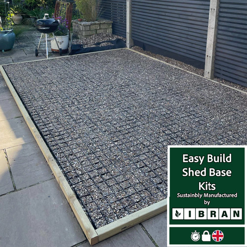 Plastic shed base - grids, log