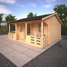 18x14ft Log Cabin with Veranda