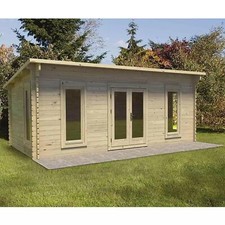 Garden Log Cabin 6 x 3m - Pent